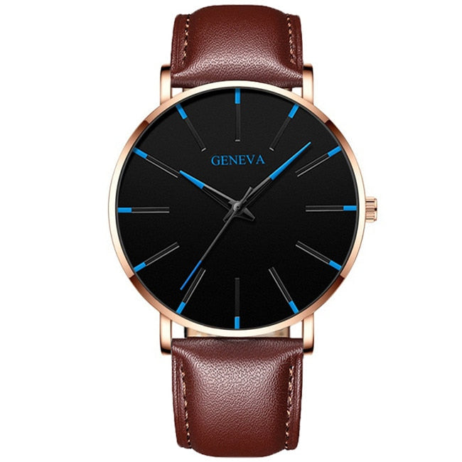 Reloj de moda minimalista, reloj de cuarzo con correa de malla de acero inoxidable