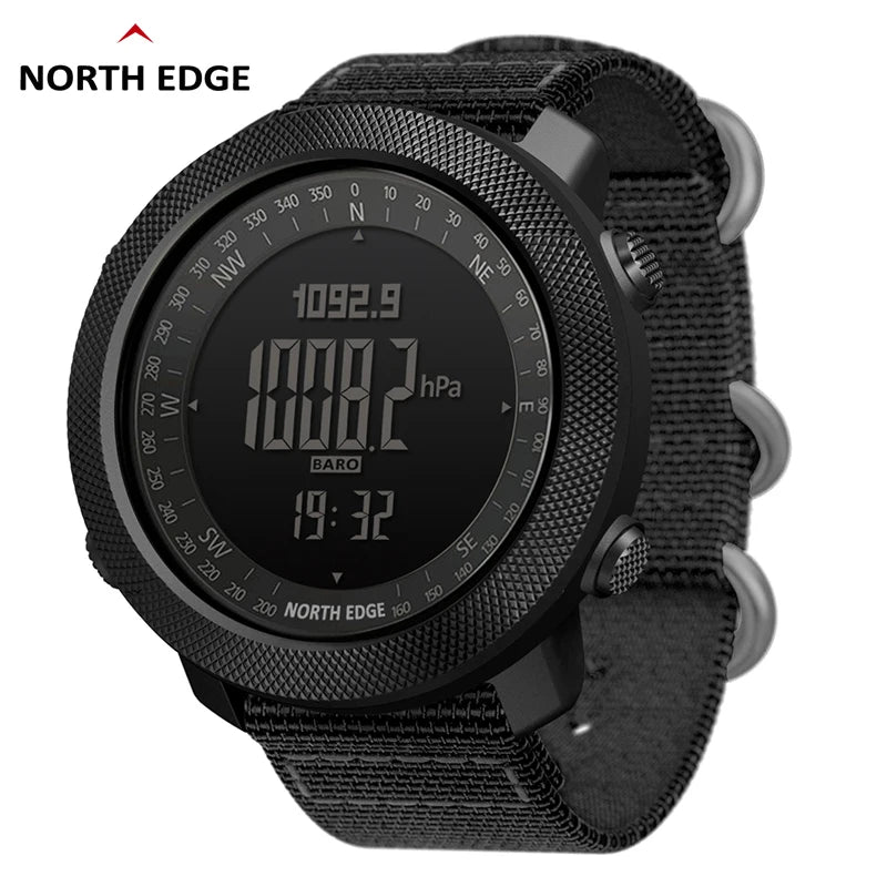 Reloj deportivo digital para hombre, tipo militar, altímetro, barómetro, brújula, waterproof