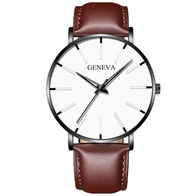 Reloj de moda minimalista, reloj de cuarzo con correa de malla de acero inoxidable