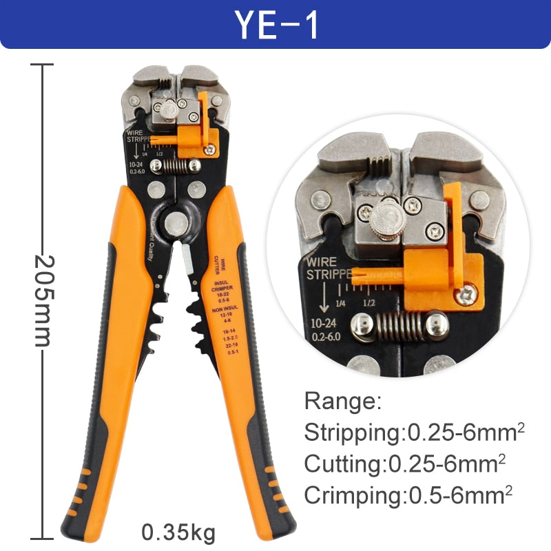 Alicates multiherramienta pelador automático para cortar cables herramientas de prensado HS-D1 herramientas de mano de marca eléctrica de alta precisión