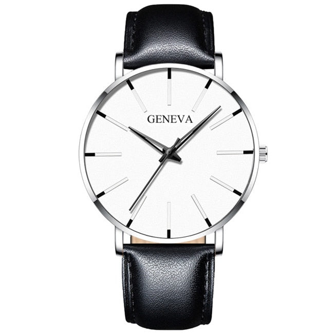 Reloj de moda minimalista, reloj de cuarzo con correa de malla de acero inoxidable