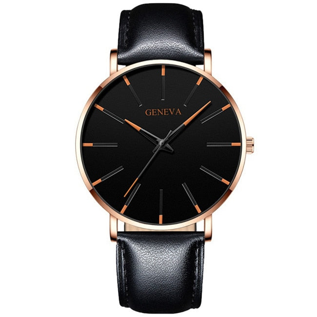 Reloj de moda minimalista, reloj de cuarzo con correa de malla de acero inoxidable