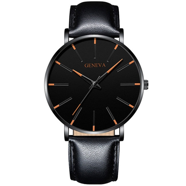 Reloj de moda minimalista, reloj de cuarzo con correa de malla de acero inoxidable