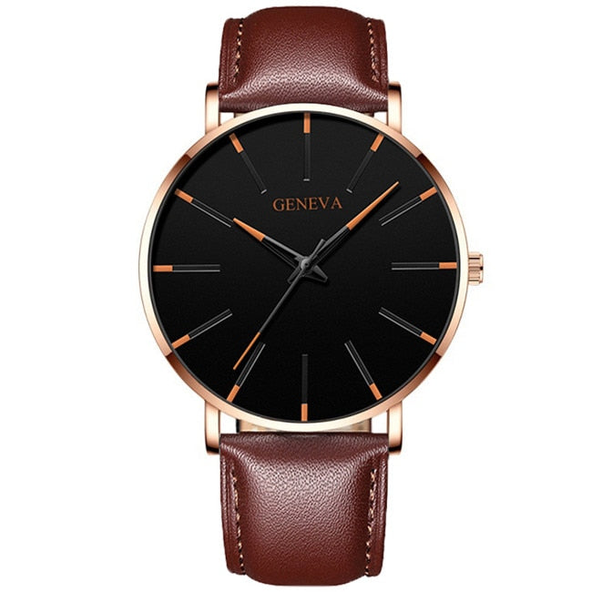 Reloj de moda minimalista, reloj de cuarzo con correa de malla de acero inoxidable