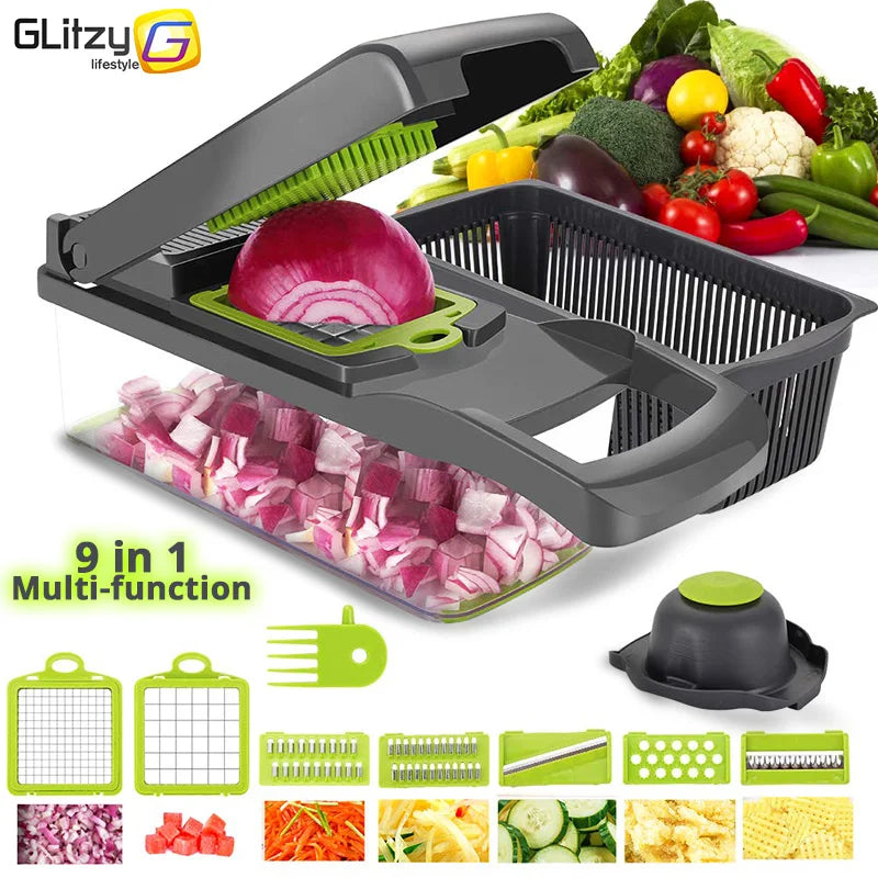 Picadora de verduras, rallador multifuncional, accesorio de cocina, cortador de frutras