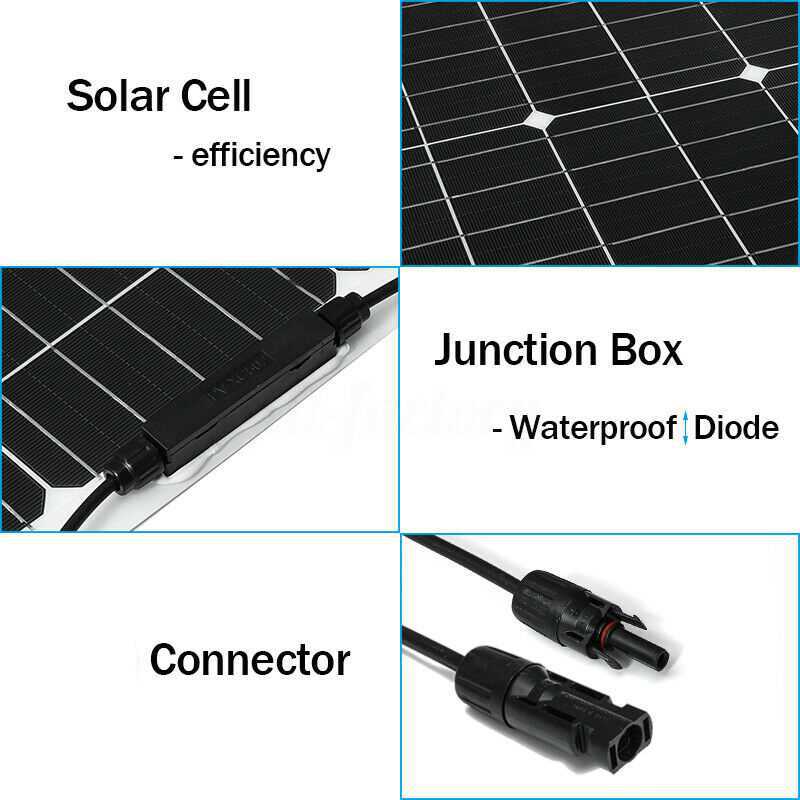 Panel solar flexible de 20W a 300W, cargador de bateria de 12V, doble USB con controlador de 10A a 100A, para celulares, automoviles, lamparas, etc.