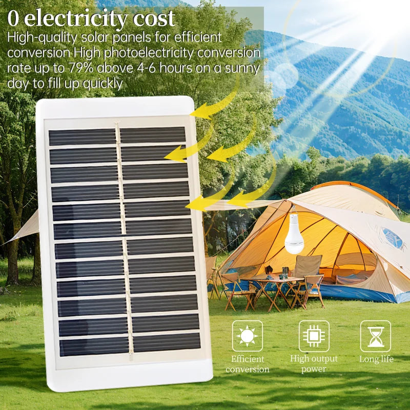 Lámpara solar colgante, impermeable, camping, luz de emergencia, carga via USB
