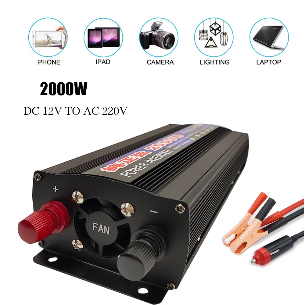 Sistema de generador de energía de Panel Solar de 2000W para el hogar, Kit de inversor de 220V, controlador de batería de 30A, Cargador USB de batería de 12v 100Ah Lifepo4