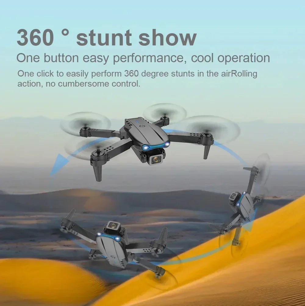 Drone Quadcopter Control Remoto E99 Pro, fotografía HD6K, con fijación de altitud y UAV