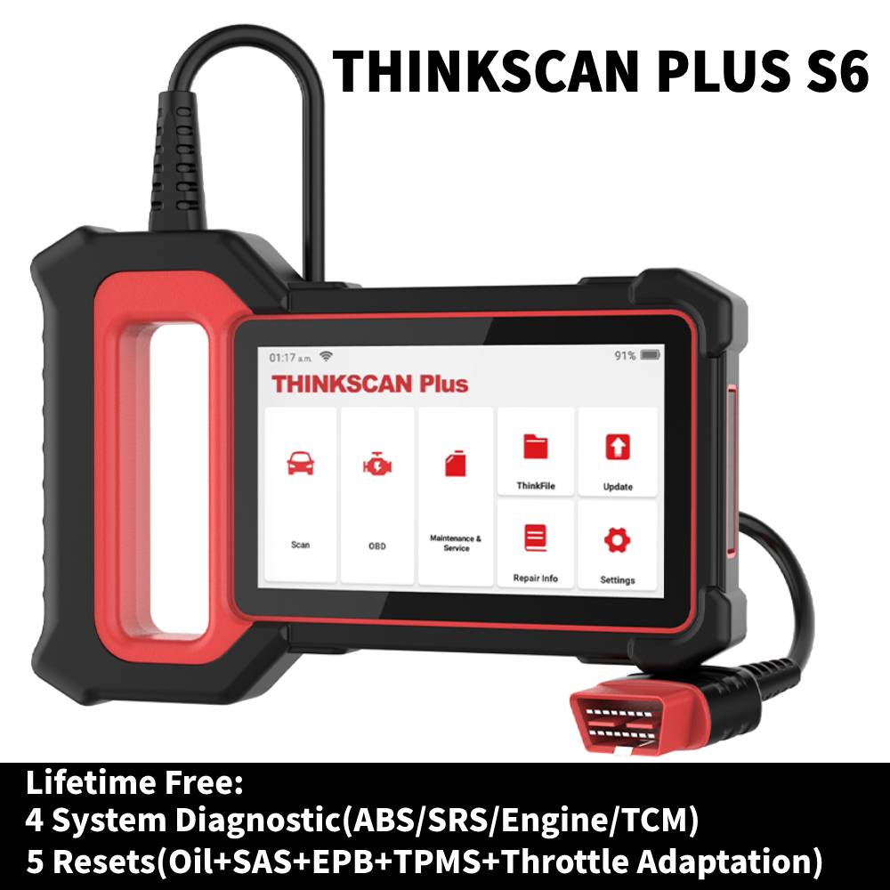 THINKSCAN PLUS-herramientas de diagnóstico OBD2 para coche, escáner automático con lector de código de reinicio, ABS, SRS, ECM, TCM, BCM, IC, AC, S4/S6/S7