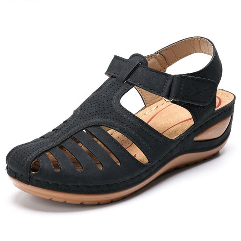 Sandalias de estilo bohemio para Mujer, zapatos de verano con tacones de Gladiador, elegantes con cuñas