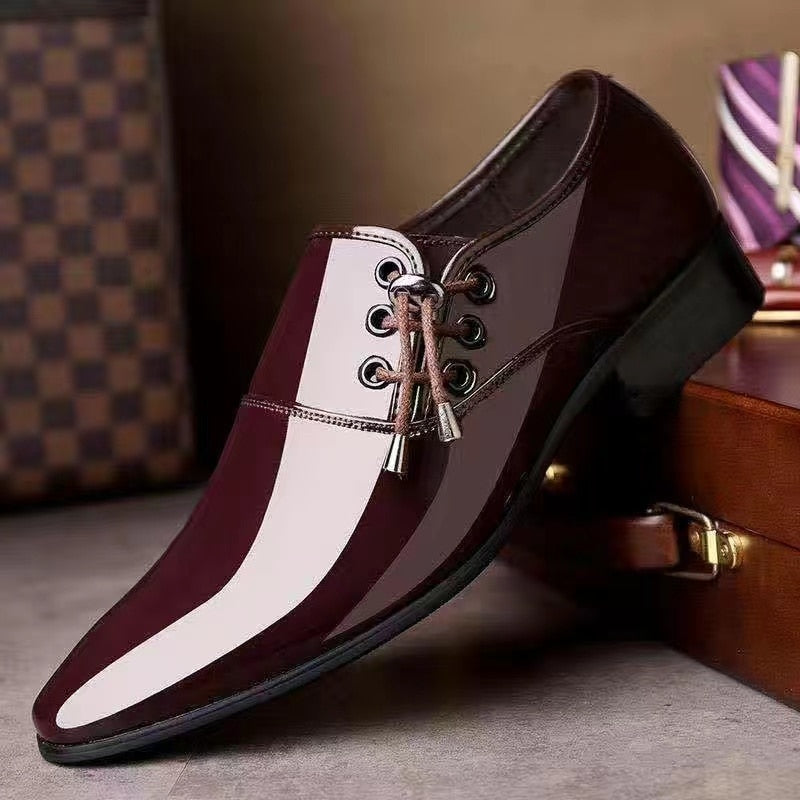 Zapatos de vestir formales sin cordones para hombre, calzado Oxford de cuero de alta calidad, mocasines de negocios a la moda