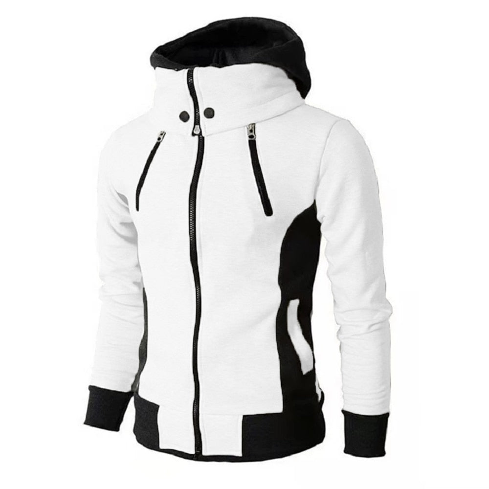 Chaqueta para hombre, abrigo casual de lana, moda otoño invierno, con capucha
