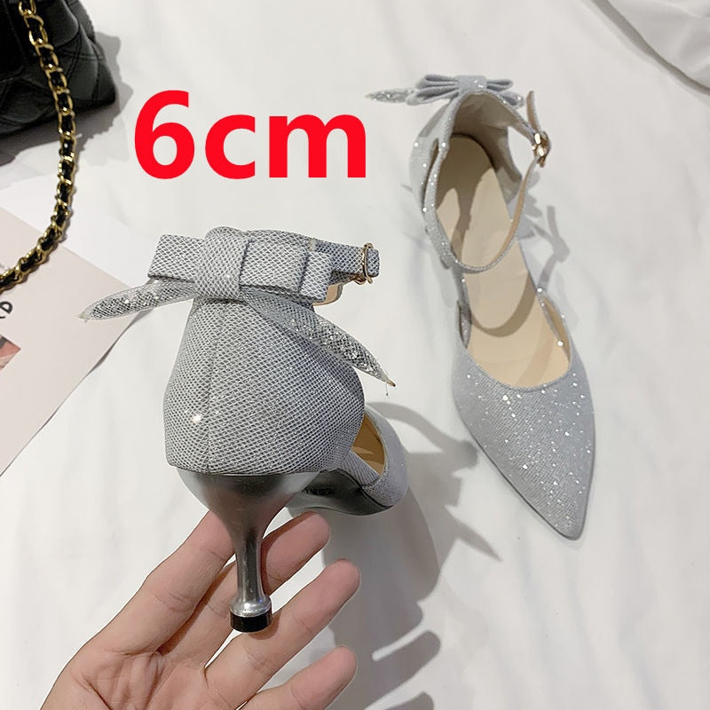 Marlisasa-zapatos de tacón alto para mujer, calzado de fiesta plateado, brillante, dorado, para novia, Sexy