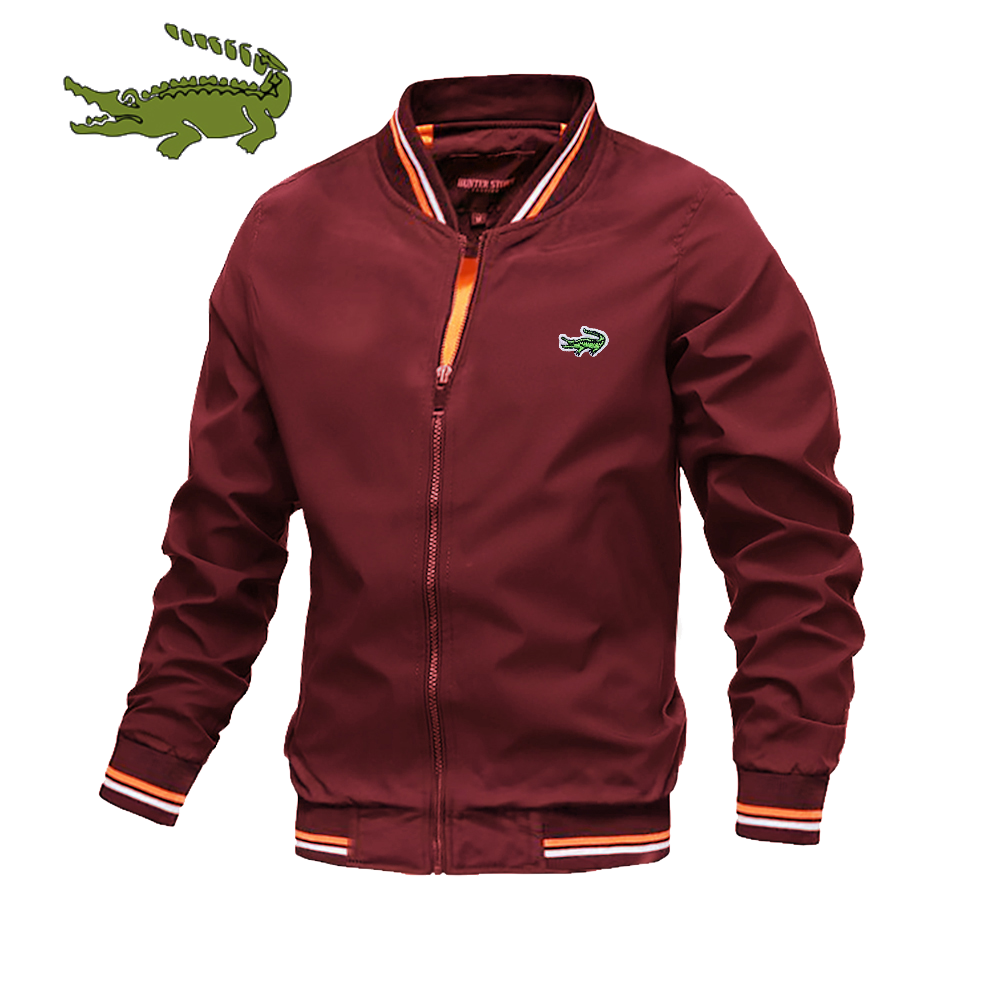 Chaqueta informal de negocios para hombre, abrigo deportivo con cuello alto y cremallera, bordado CARTELO, alta calidad, Otoño e Invierno