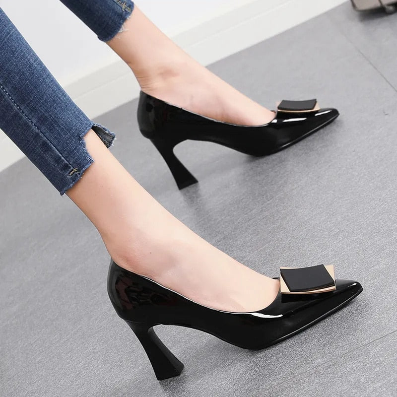 Zapatos De tacón Alto con cristales brillantes para mujer, calzado De primavera y verano, cómodo y elegante