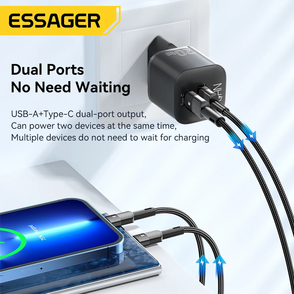 Cargador USB tipo C de 20W, carga rapida, para iPhone