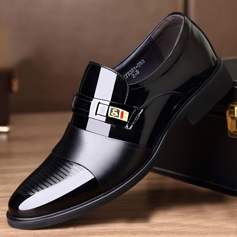 Zapatos de vestir formales sin cordones para hombre, calzado Oxford de cuero de alta calidad, mocasines de negocios a la moda