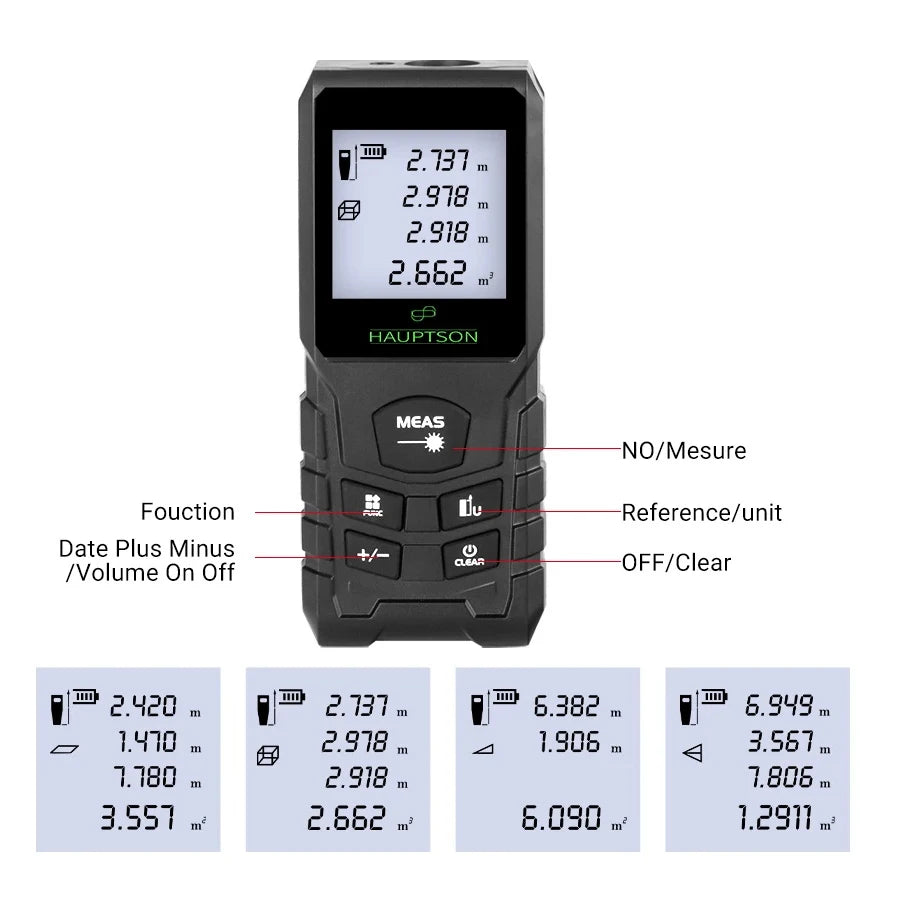 Telemetro laser, HAUPTSON 70/100 M, medidor de distancia