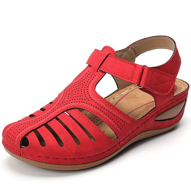 Sandalias de estilo bohemio para Mujer, zapatos de verano con tacones de Gladiador, elegantes con cuñas