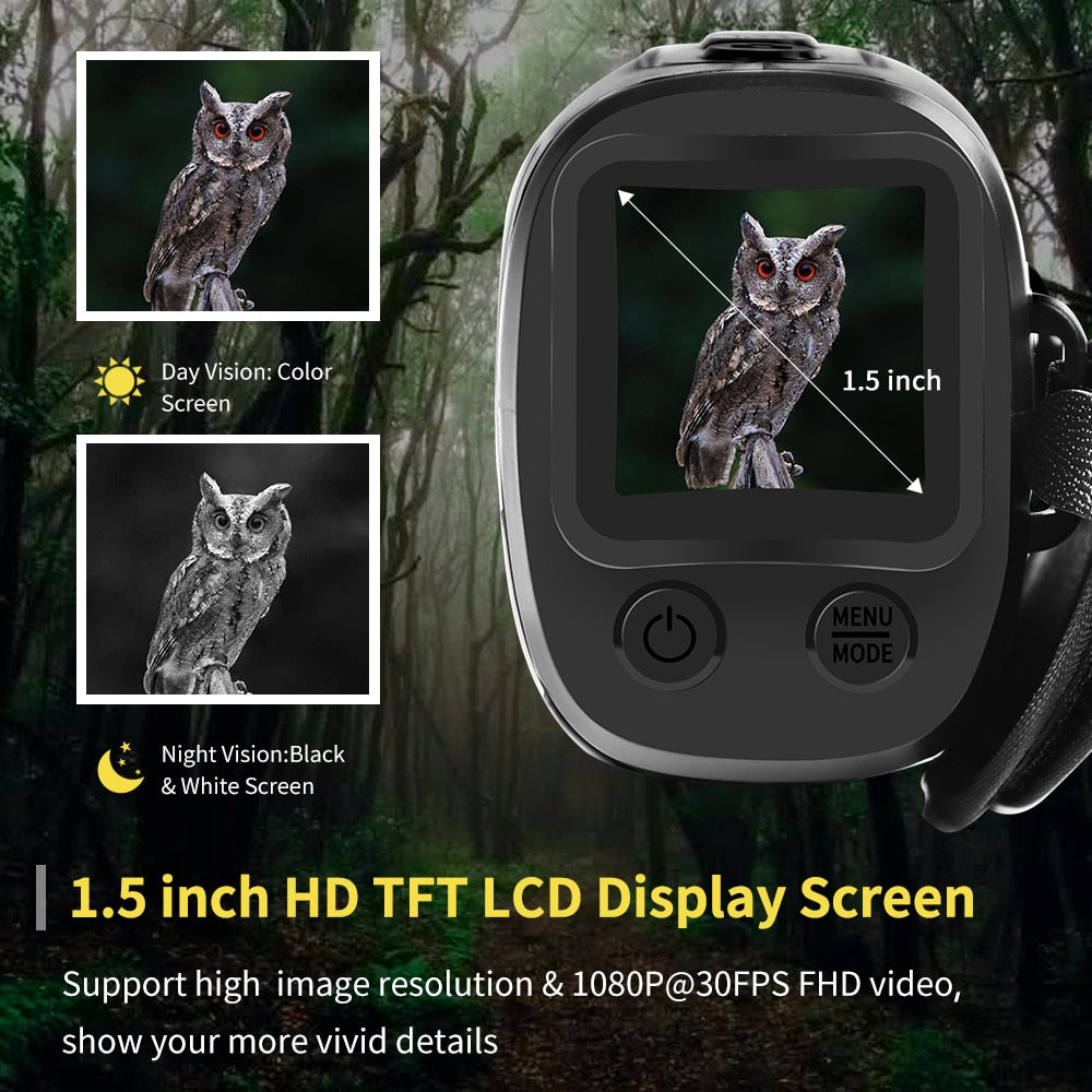 Dispositivo monocular de visión nocturna 1080HD infrarrojo zoom digital 5x, telescopio de caza al aire libre, día o noche, dual 100%, oscuridad 300m de alcance.