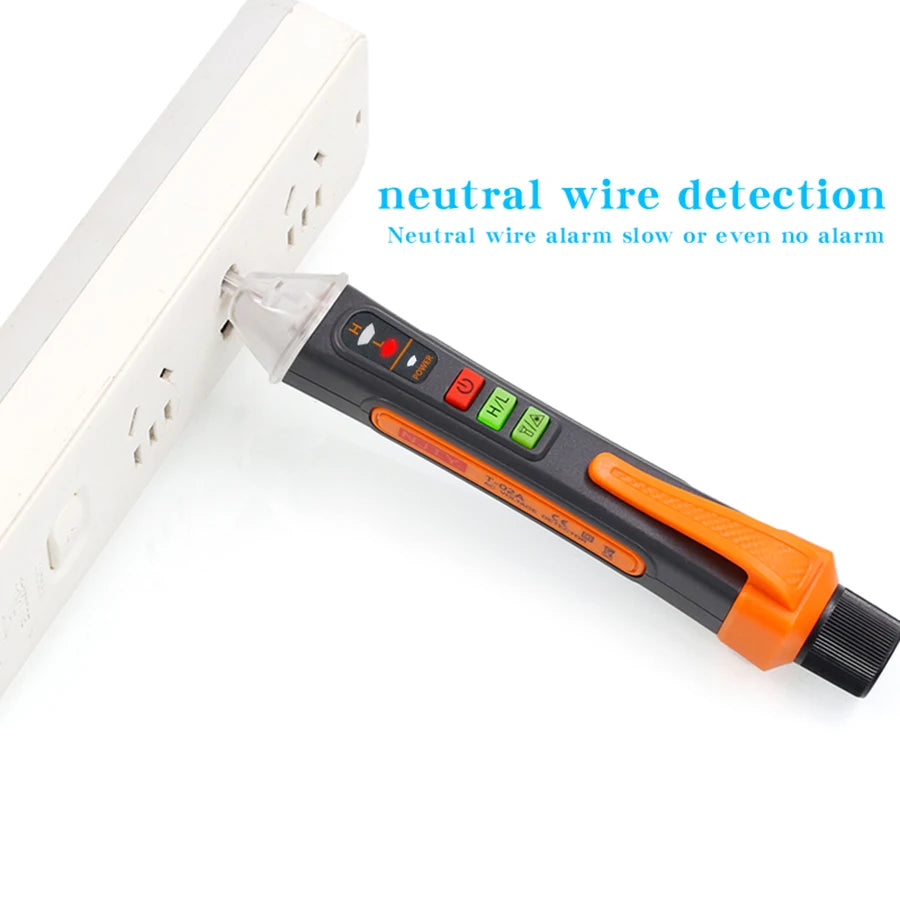 Probador de inducción de alto voltaje tipo bolígrafo, detector de cable vivo/neutro, herramienta eléctrica