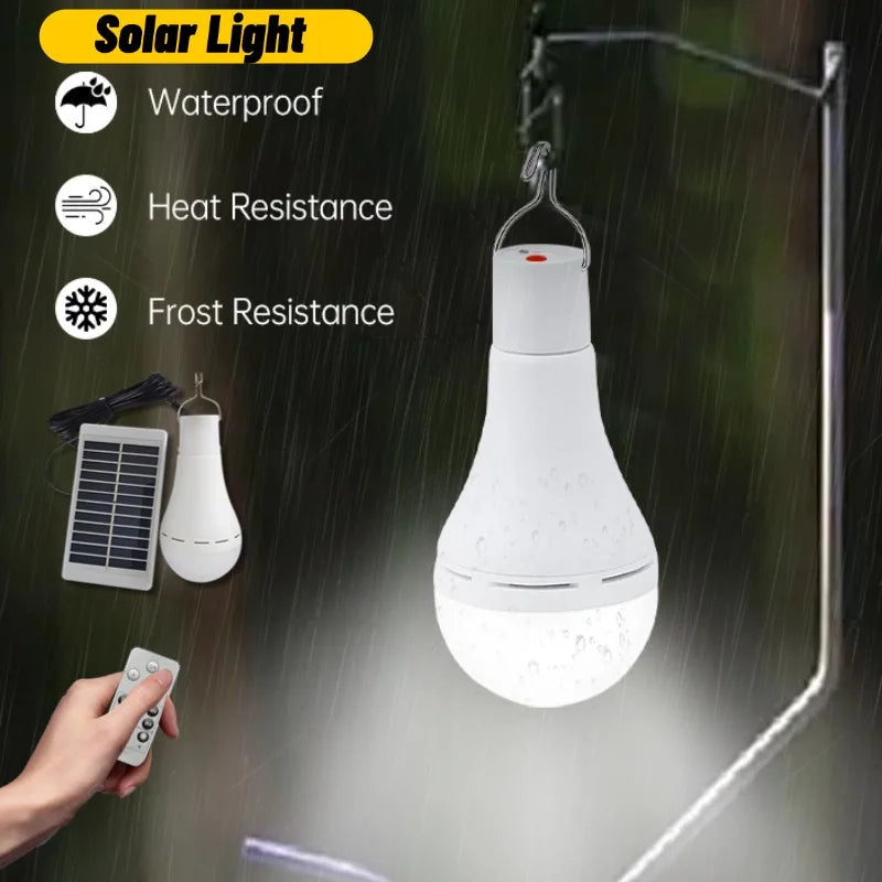 Lámpara solar colgante, impermeable, camping, luz de emergencia, carga via USB