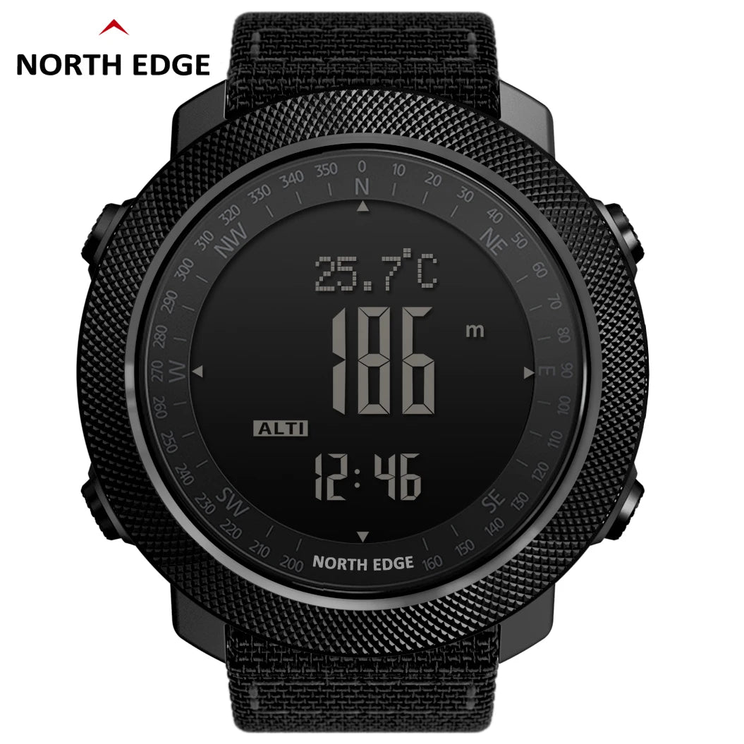 Reloj deportivo digital para hombre, tipo militar, altímetro, barómetro, brújula, waterproof