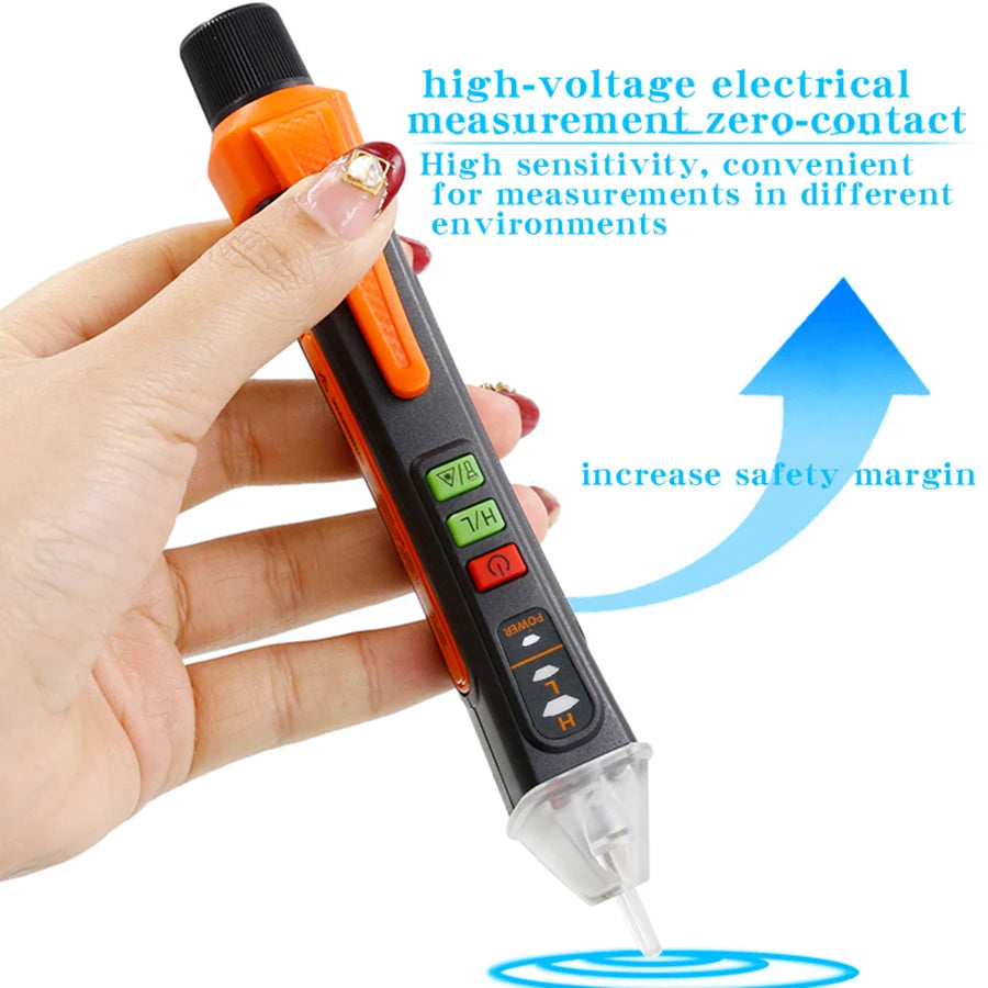 Probador de inducción de alto voltaje tipo bolígrafo, detector de cable vivo/neutro, herramienta eléctrica