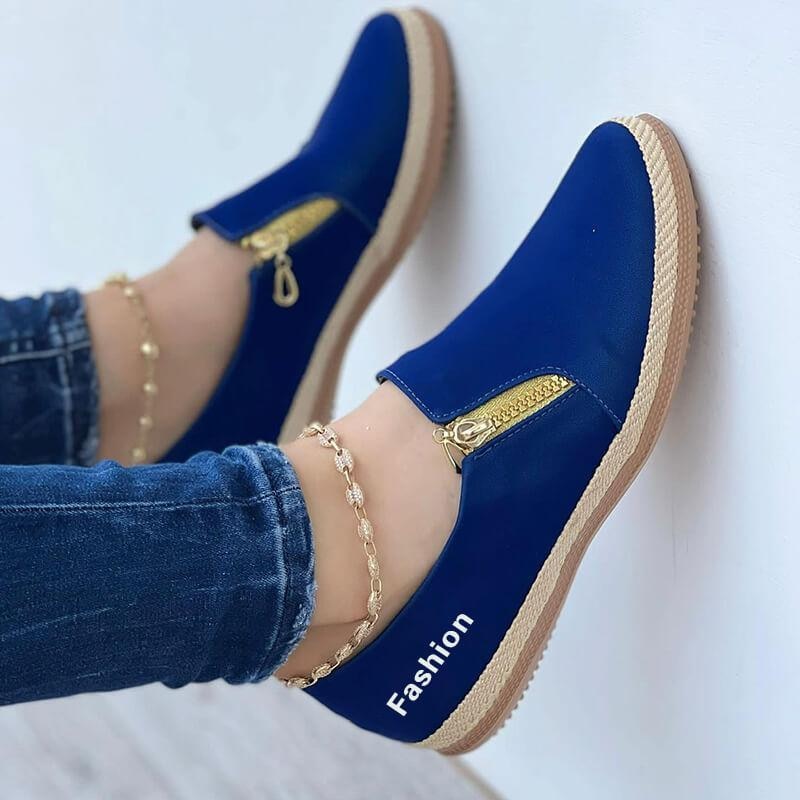 Zapatos planos De diseñador para Mujer, zapatillas informales clásicas para caminar, zapatillas De correr De moda romana