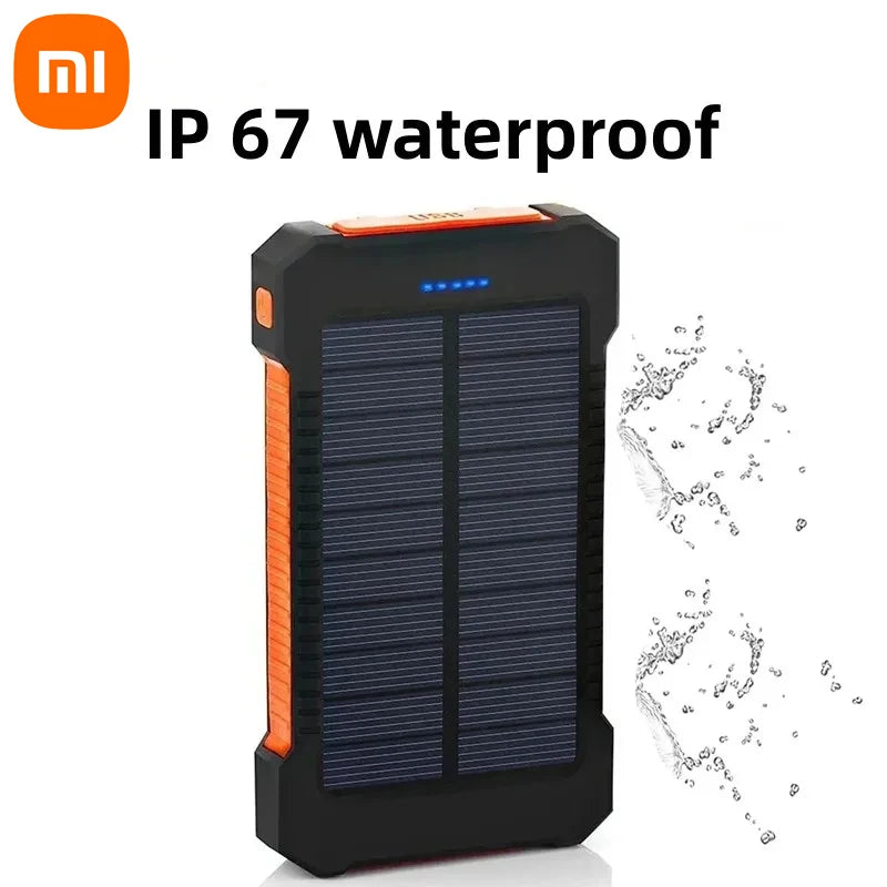 Banco de energía solar Xiaomi, carga rápida, para exteriores, gran capacidad, bateria de reserva portatil