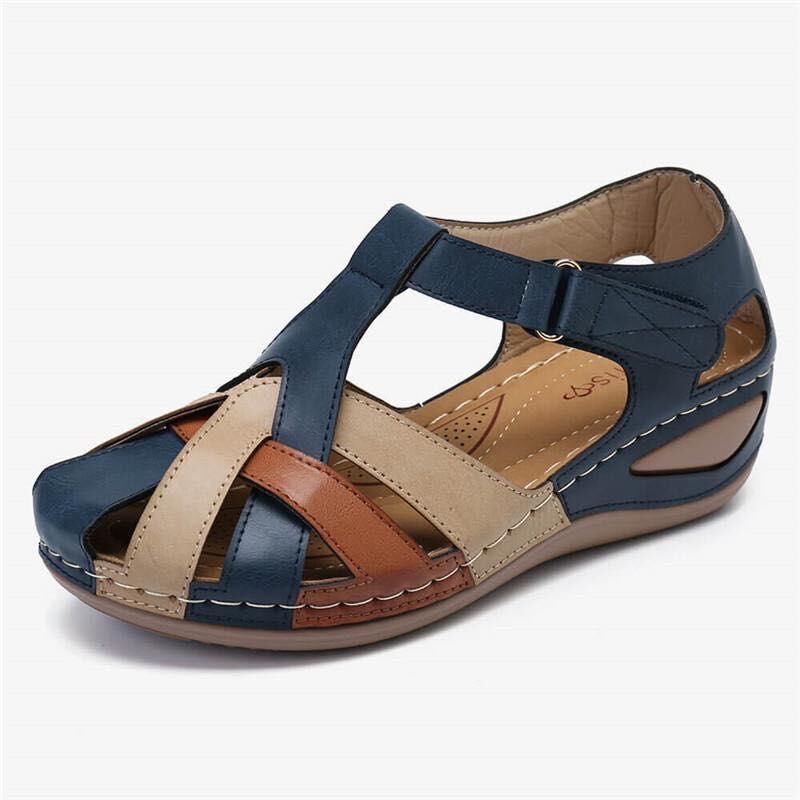 Sandalias planas con punta abierta para mujer, zapatos antideslizantes, cómodos y ligeros para caminar