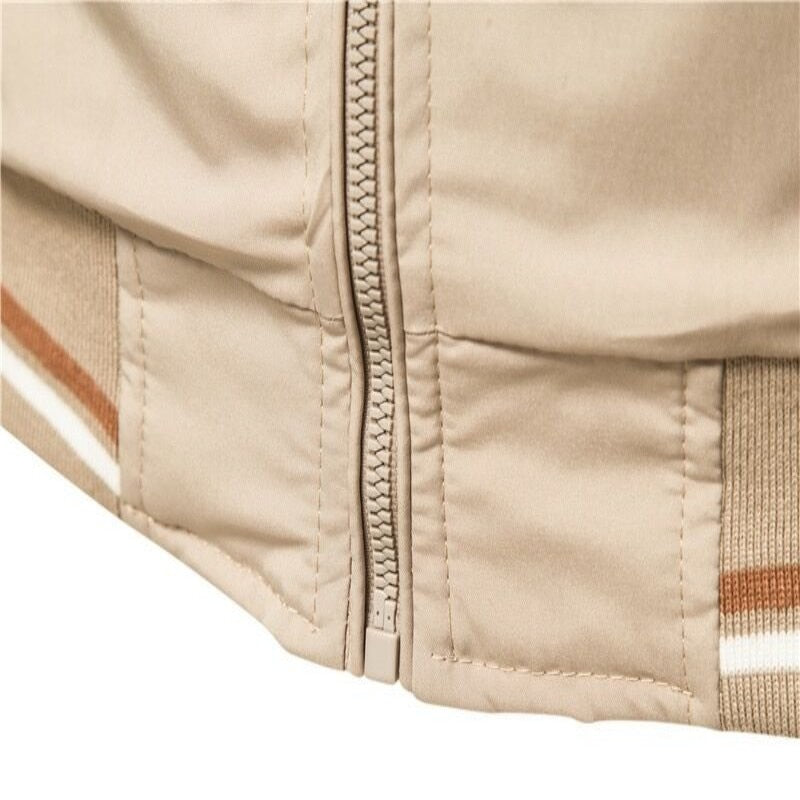 Chaqueta informal de negocios para hombre, abrigo deportivo con cuello alto y cremallera, bordado CARTELO, alta calidad, Otoño e Invierno