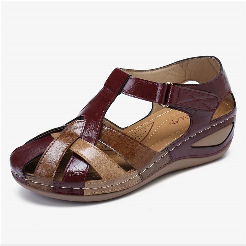 Sandalias planas con punta abierta para mujer, zapatos antideslizantes, cómodos y ligeros para caminar