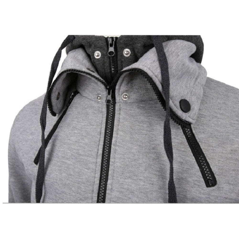 Chaqueta para hombre, abrigo casual de lana, moda otoño invierno, con capucha