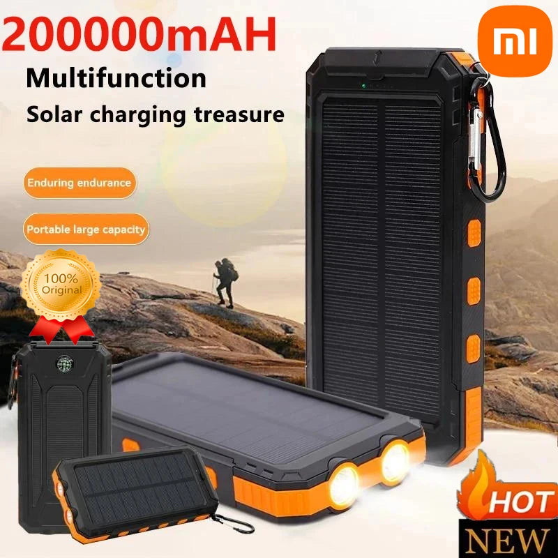 Banco de energía solar Xiaomi, carga rápida, para exteriores, gran capacidad, bateria de reserva portatil