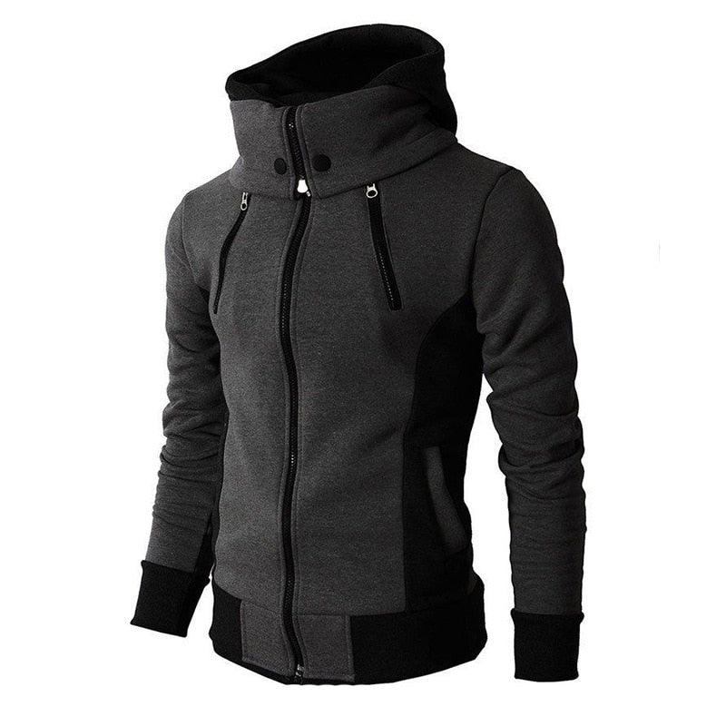 Chaqueta para hombre, abrigo casual de lana, moda otoño invierno, con capucha