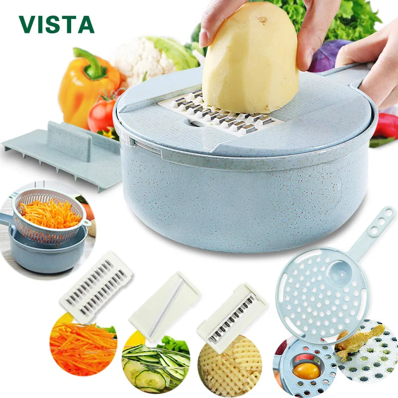 Picadora de verduras, rallador multifuncional, accesorio de cocina, cortador de frutras