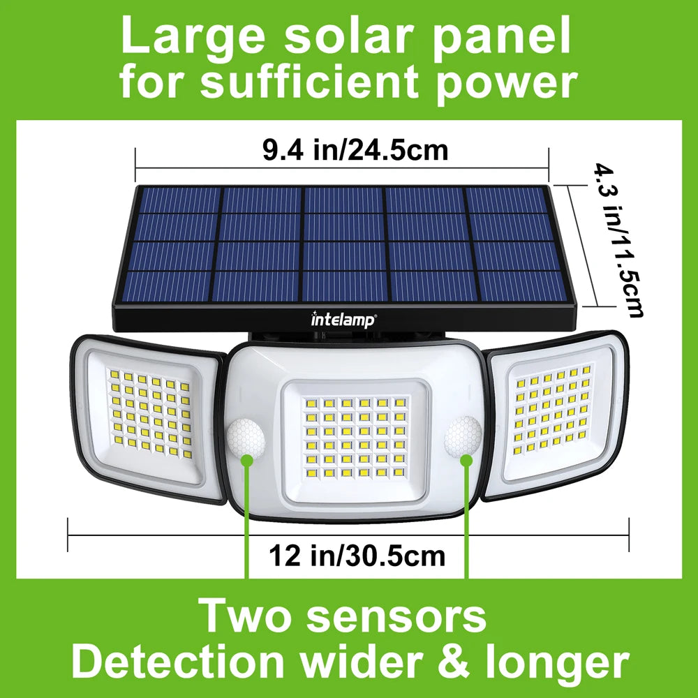 Luces Solares para exteriores con sensor de movimiento, resistente al agu