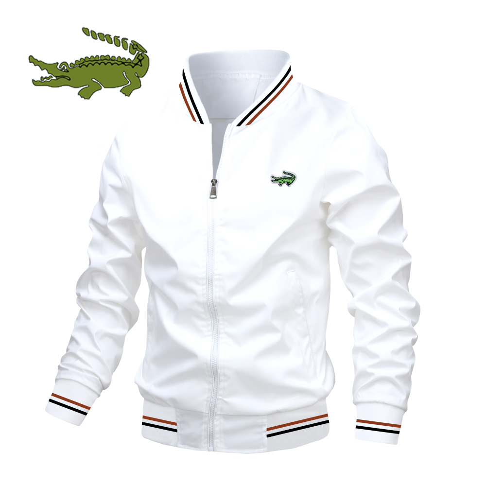 Chaqueta informal de negocios para hombre, abrigo deportivo con cuello alto y cremallera, bordado CARTELO, alta calidad, Otoño e Invierno