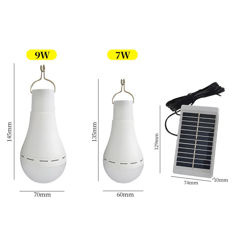 Lámpara solar colgante, impermeable, camping, luz de emergencia, carga via USB