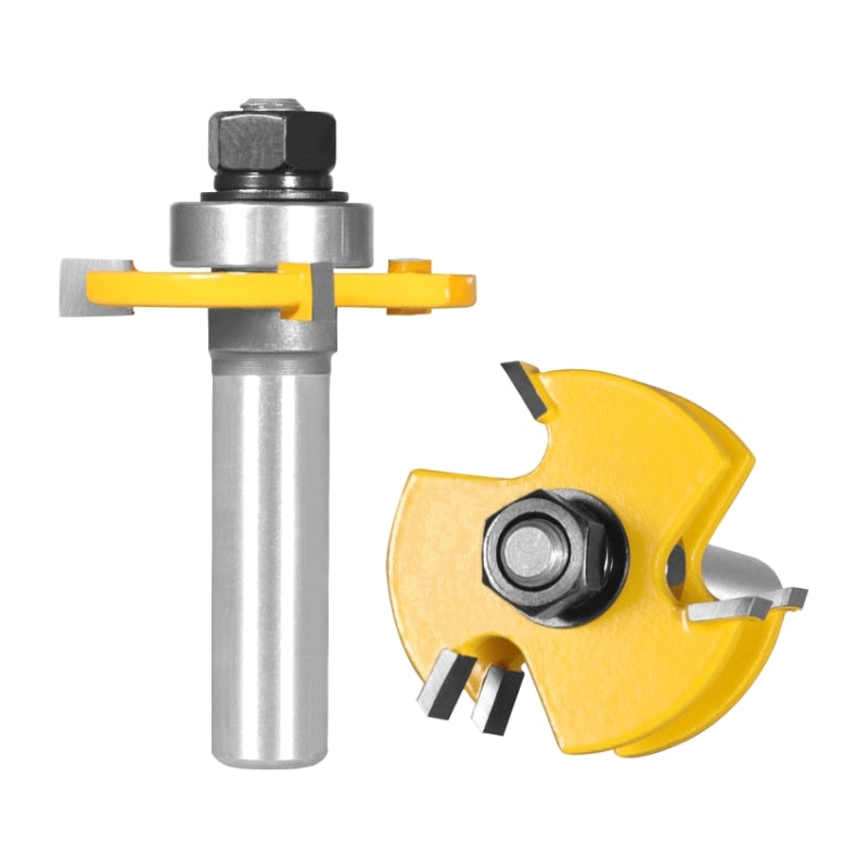 Fresa para carpintería, 2 piezas, 47MM, enrutador de montaje 1-7/8 T & G, para Molino de madera