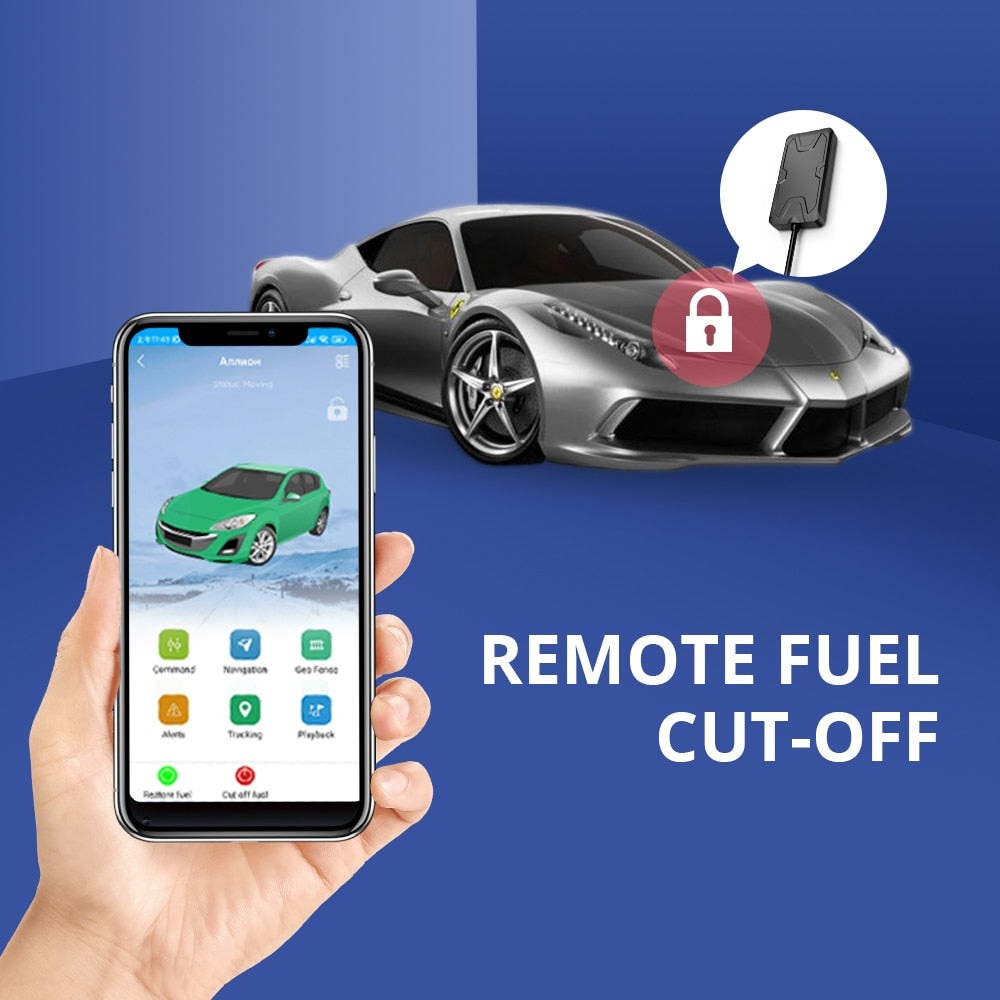 Rastreador GPS LTE para vehículo, motocicletas, resistente al agua e intemperie, aplicación gratuita, localización 4G, función antirrobo para detener motor.