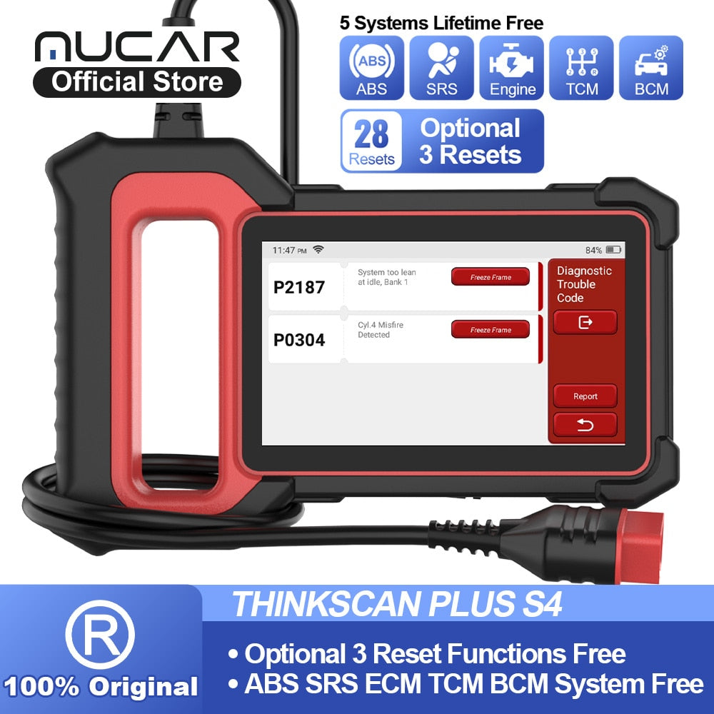 THINKSCAN PLUS-herramientas de diagnóstico OBD2 para coche, escáner automático con lector de código de reinicio, ABS, SRS, ECM, TCM, BCM, IC, AC, S4/S6/S7