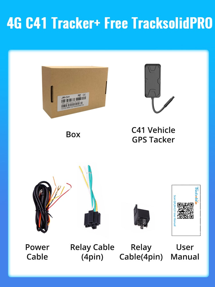 Rastreador GPS LTE para vehículo, motocicletas, resistente al agua e intemperie, aplicación gratuita, localización 4G, función antirrobo para detener motor.