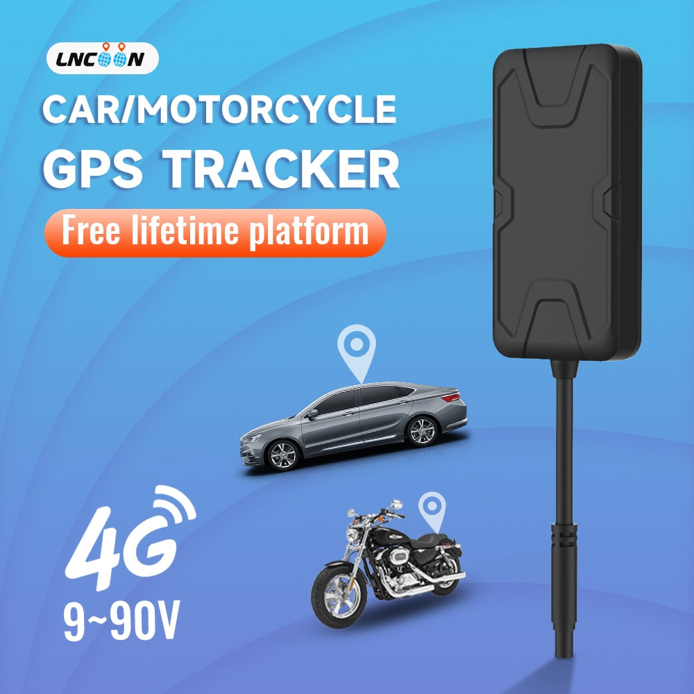 Rastreador GPS LTE para vehículo, motocicletas, resistente al agua e intemperie, aplicación gratuita, localización 4G, función antirrobo para detener motor.