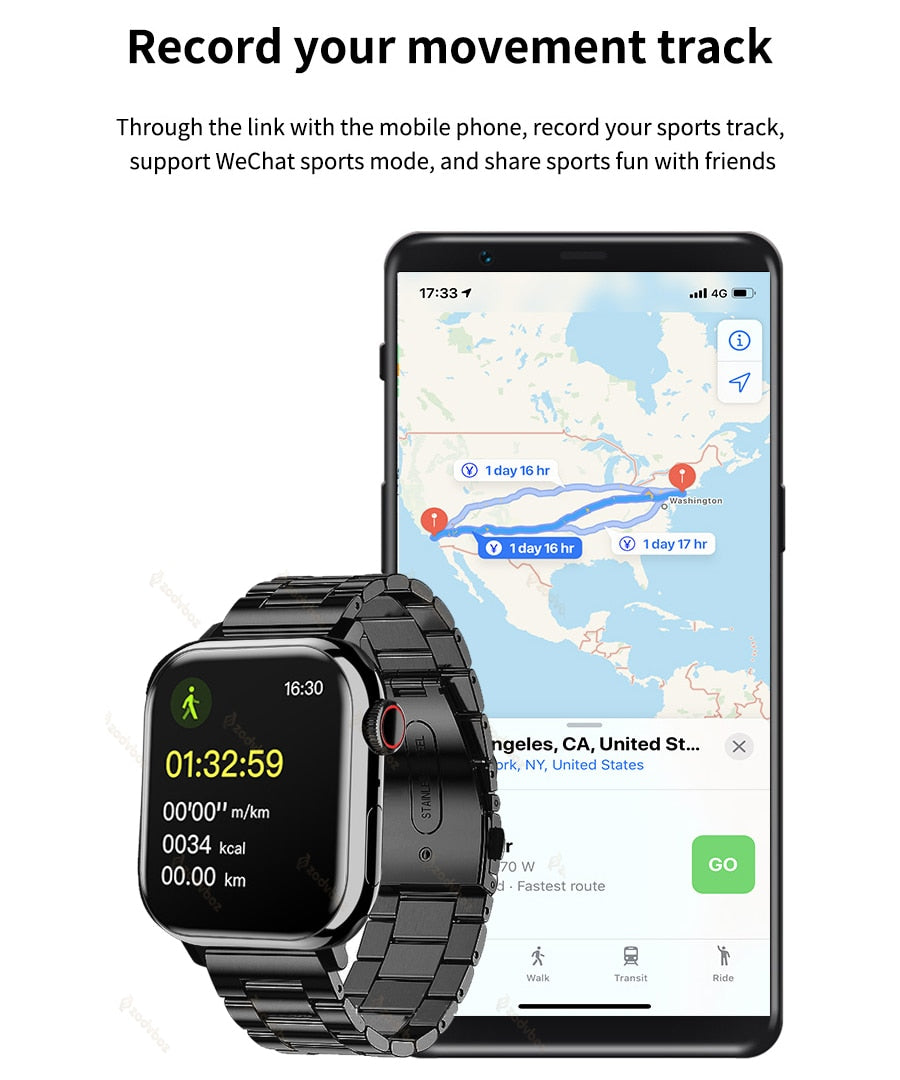 Smart Watch Men Women for apple Series Watch 9 Always on Display Body Temperature BT Call NFC Smartwatch for apple Android