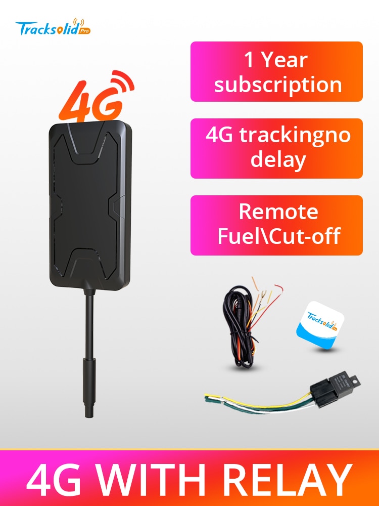 Rastreador GPS LTE para vehículo, motocicletas, resistente al agua e intemperie, aplicación gratuita, localización 4G, función antirrobo para detener motor.