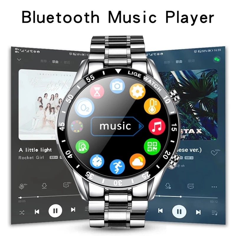 Smart Watch Men Full Touch Screen Sports Fitness Watch IP68 Waterproof Bluetooth For Android ios smartwatch Mens