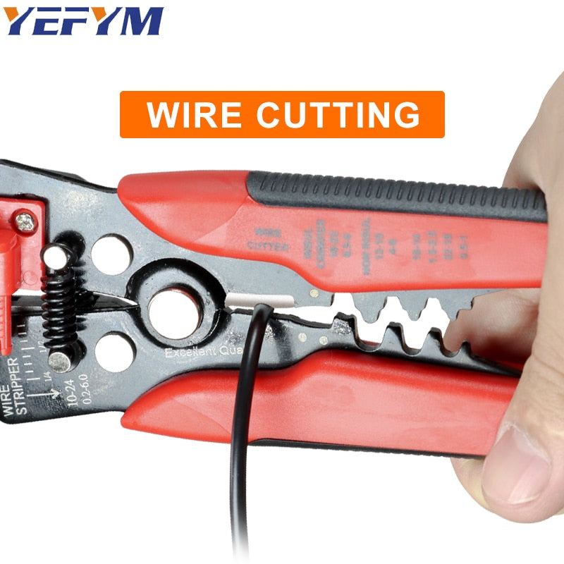 Alicates multiherramienta pelador automático para cortar cables herramientas de prensado HS-D1 herramientas de mano de marca eléctrica de alta precisión